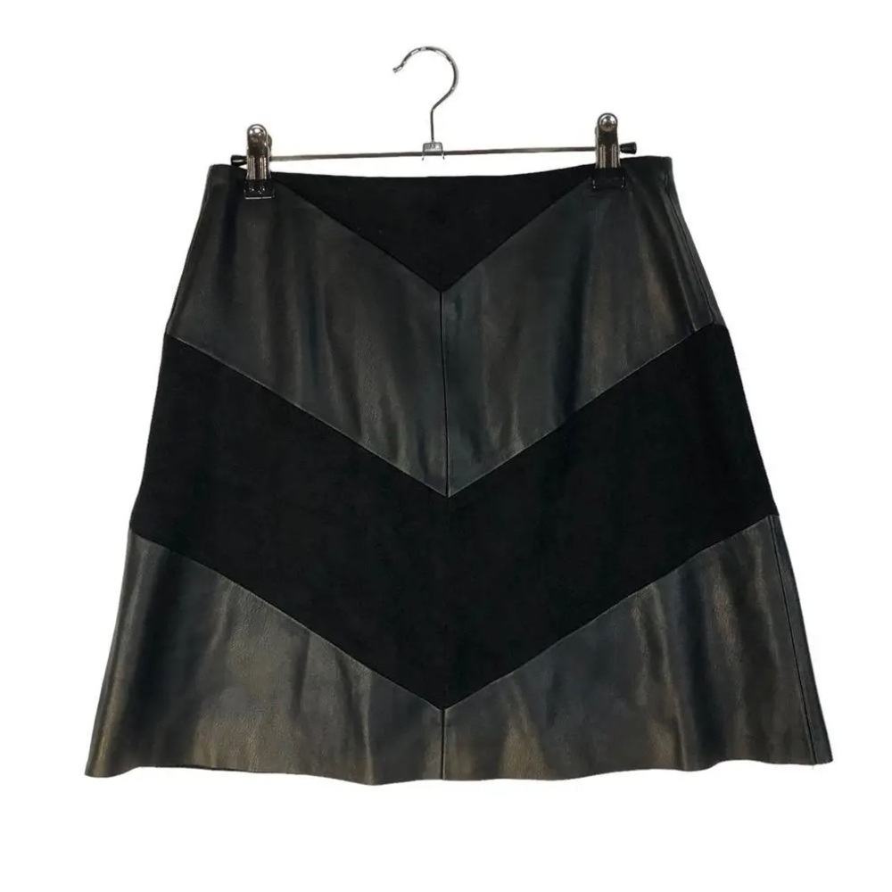 Zara faux leather/suede medium skirt